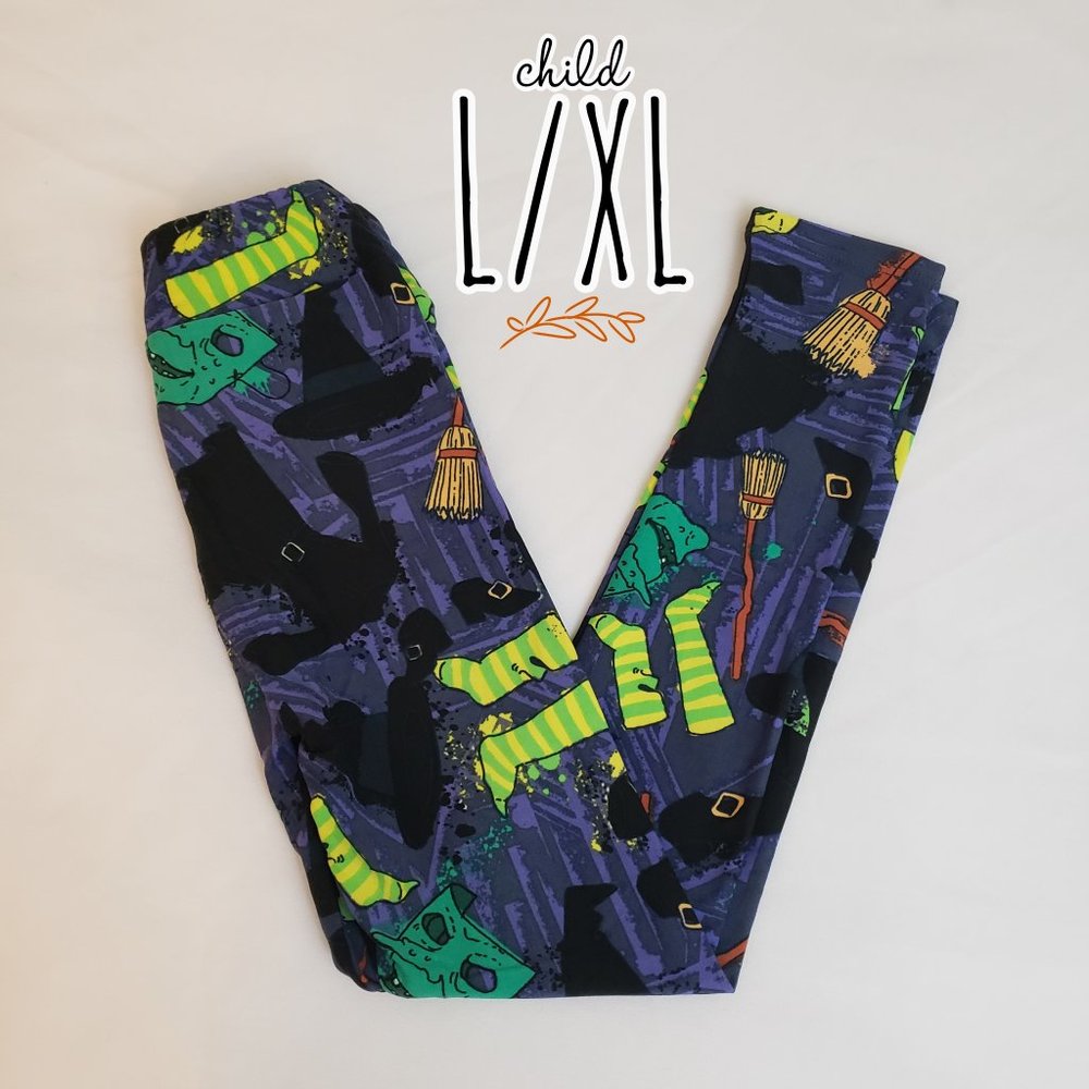 NWT LulaRoe Kids Halloween/Witches Leggings Size L/XL